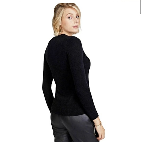 Cashmere Charter Club Luxury Black V Neck Pullover Sweater Womens size Medium - Picture 2 of 11